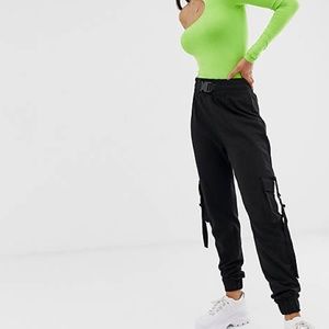 Misguided Buckle Cargo Joggers